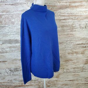 French Connection Blue Long Sleeve Turtle Neck Sweater Size S